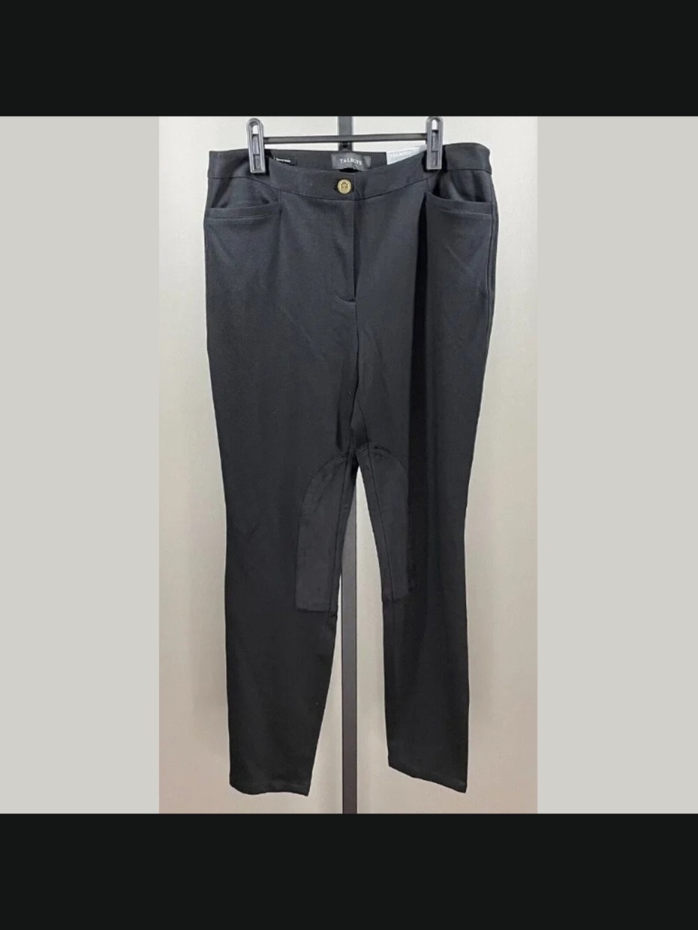 NEW Talbots Pants Womens 6 black skinny ankle classic preppy casual